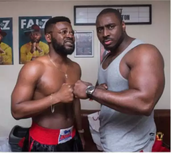 Checkout This Funny Photo Of Falz And A UK Bodyguard